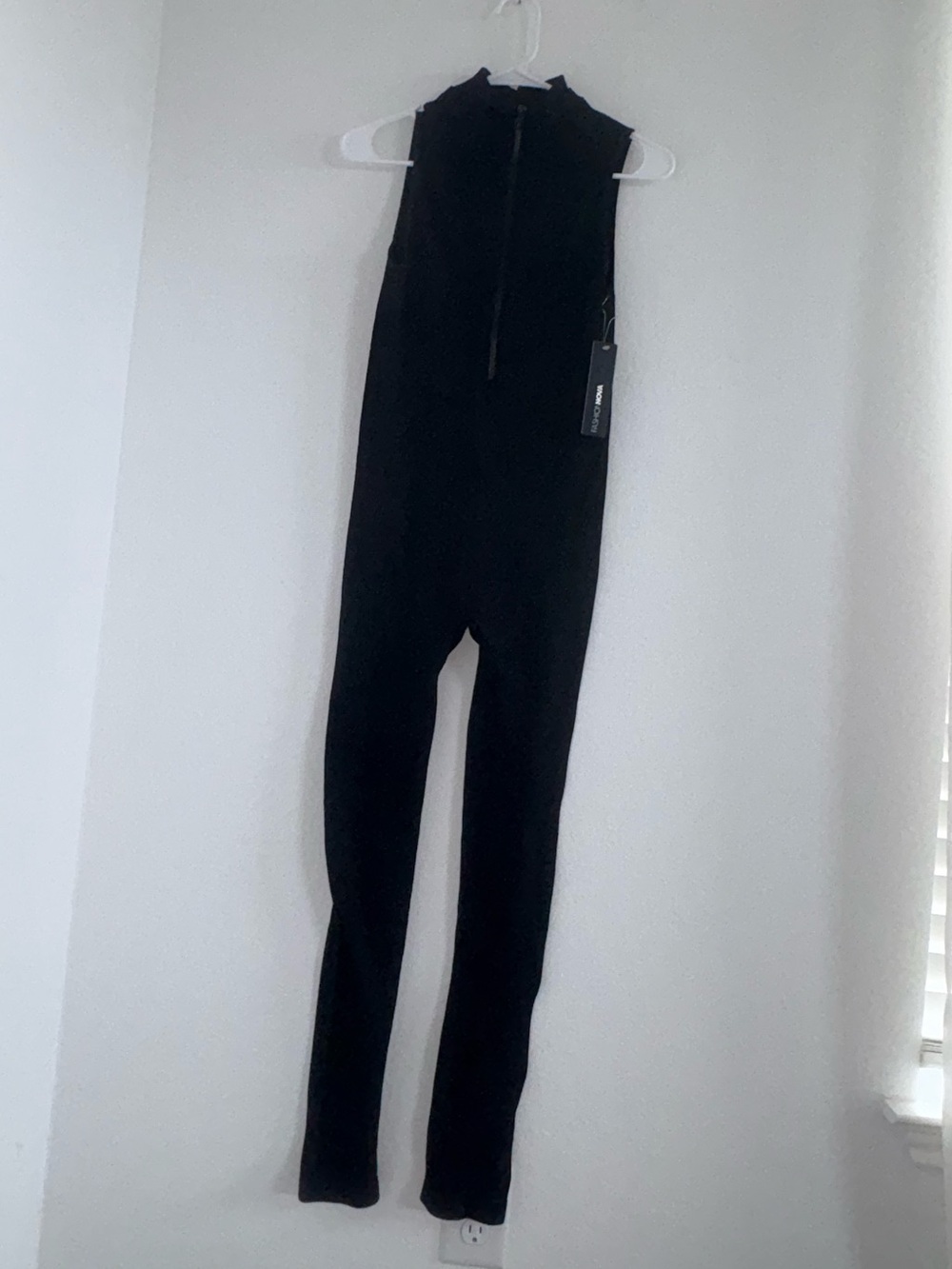 NWT Fashion Nova Johanna Seamless Jumpsuit Black Size Large - Picture 10 of 10